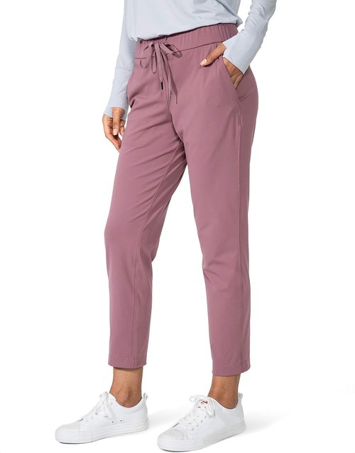 G Gradual Women's 7/8 Stretch Ankle Pants - Deep Pockets for Golf, Lounge, Travel & Work