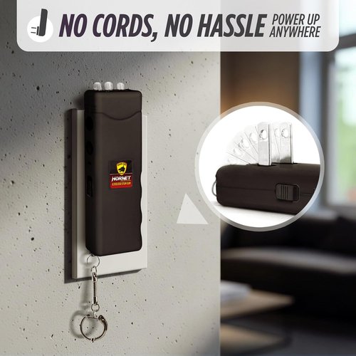 Guard Dog Security Mini Stun Gun Flashlight | High Voltage Self Defense Keychain, Rechargeable & Compact