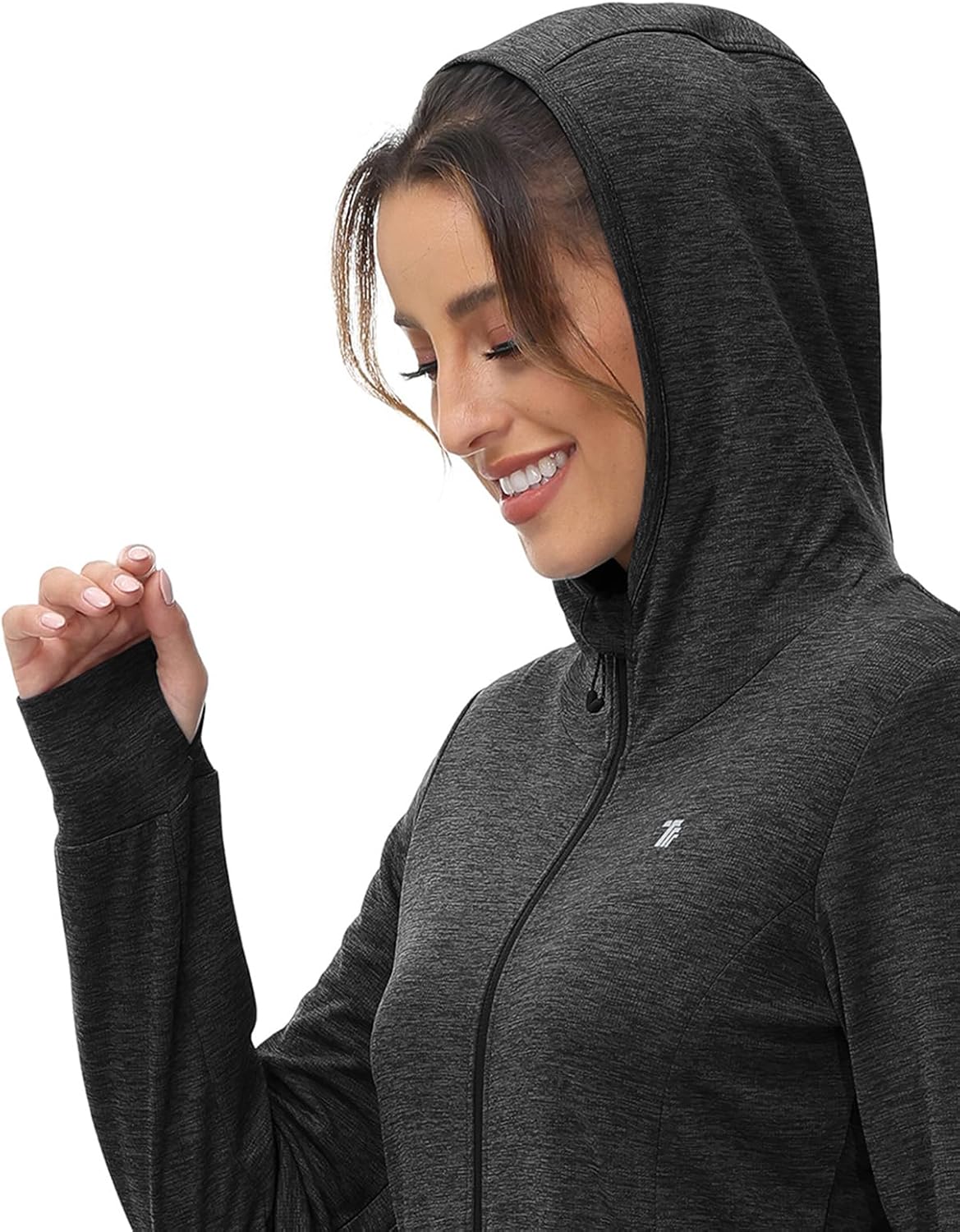 TBMPOY Women's Sun Protection Hoodie - UPF 50+ Lightweight Long Sleeve Jacket for Hiking | Outdoor Full Zip Top