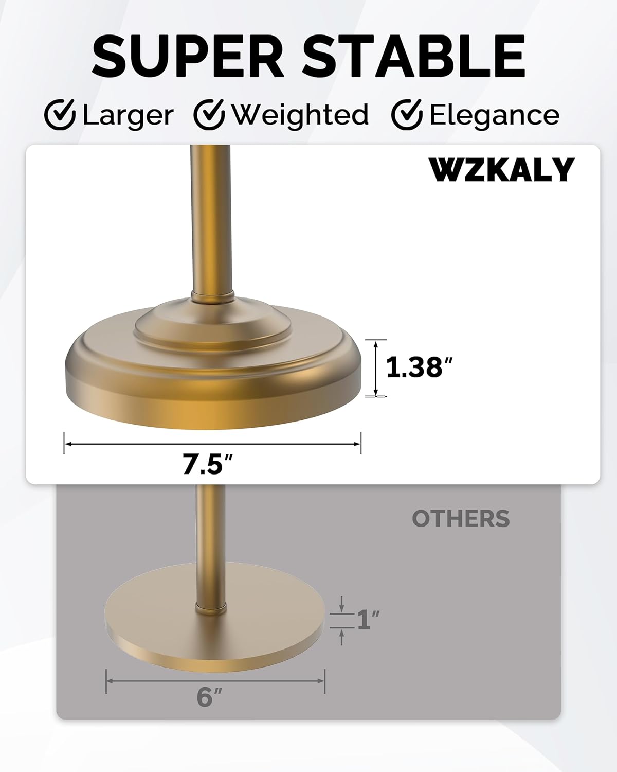 Brushed Nickel Free Standing Toilet Paper Holder with Pivoting Design & Weighted Base