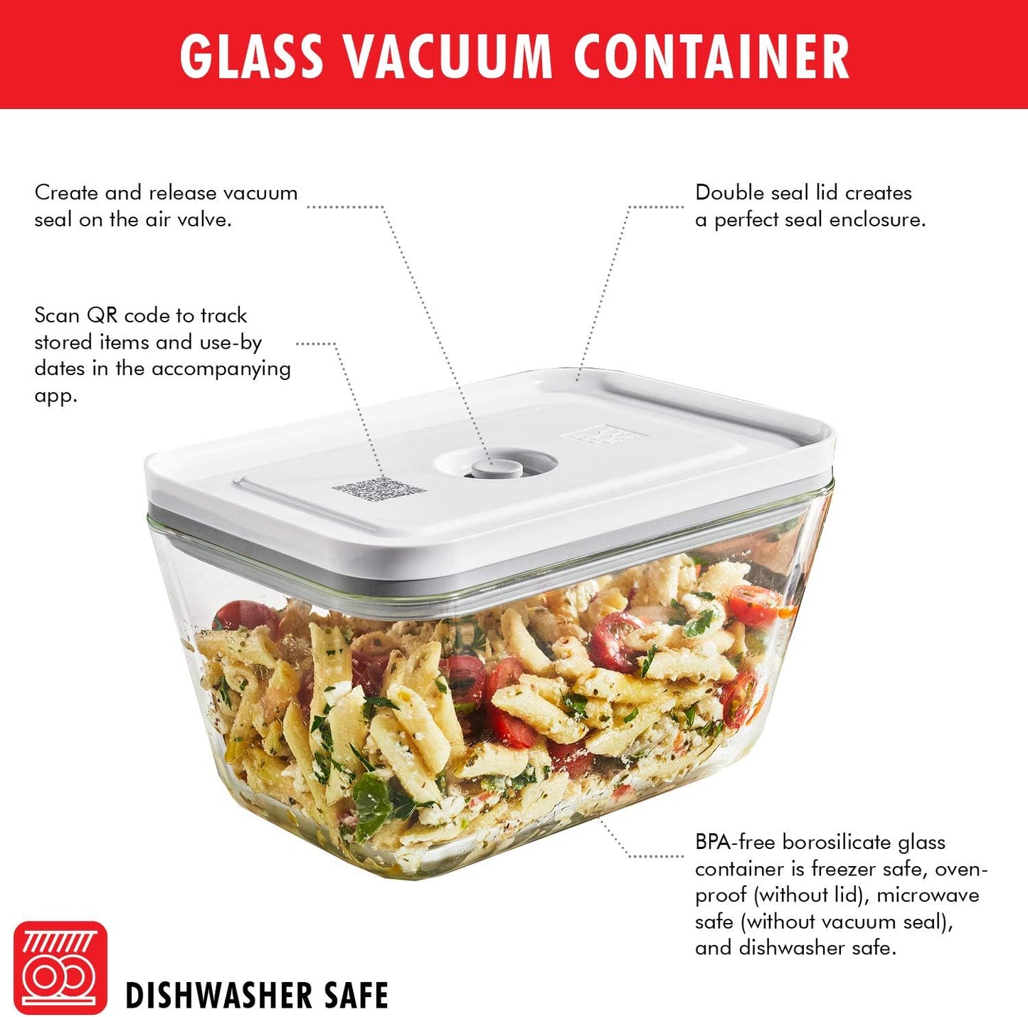 ZWILLING Fresh & Save Vacuum Sealer Machine - Airtight Food Storage Containers & Sous Vide Bags Set