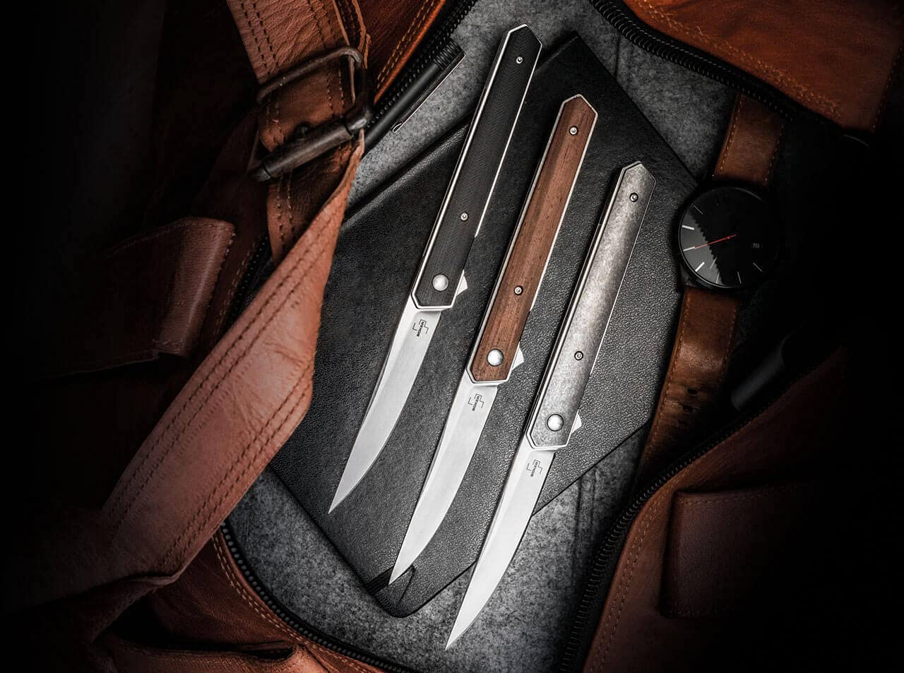 BÖKER PLUS Kwaiken Air - Minimalist and Ultra Light Weight EDC Pocket Knife, G10, Titanium, Cocobolo Handles, Designed by Lucas Burnley (Titanium)