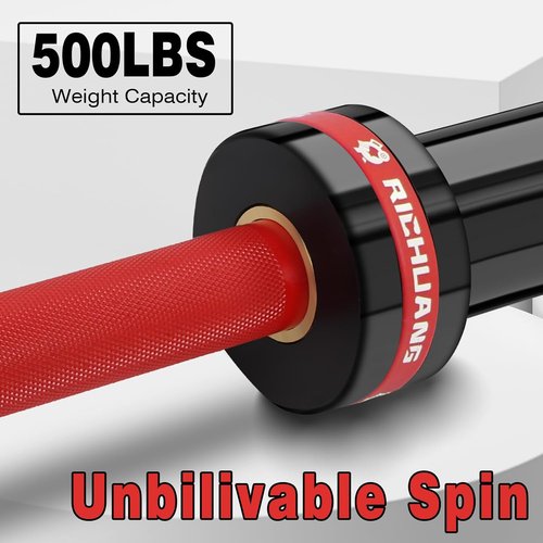 7ft Olympic Barbell - 45lb Weightlifting Bar with 500/700/1000lbs Capacity & Smooth Spinning Sleeves | Ideal for Snatch, Clean, Jerk - Perfect for Home Gym Training