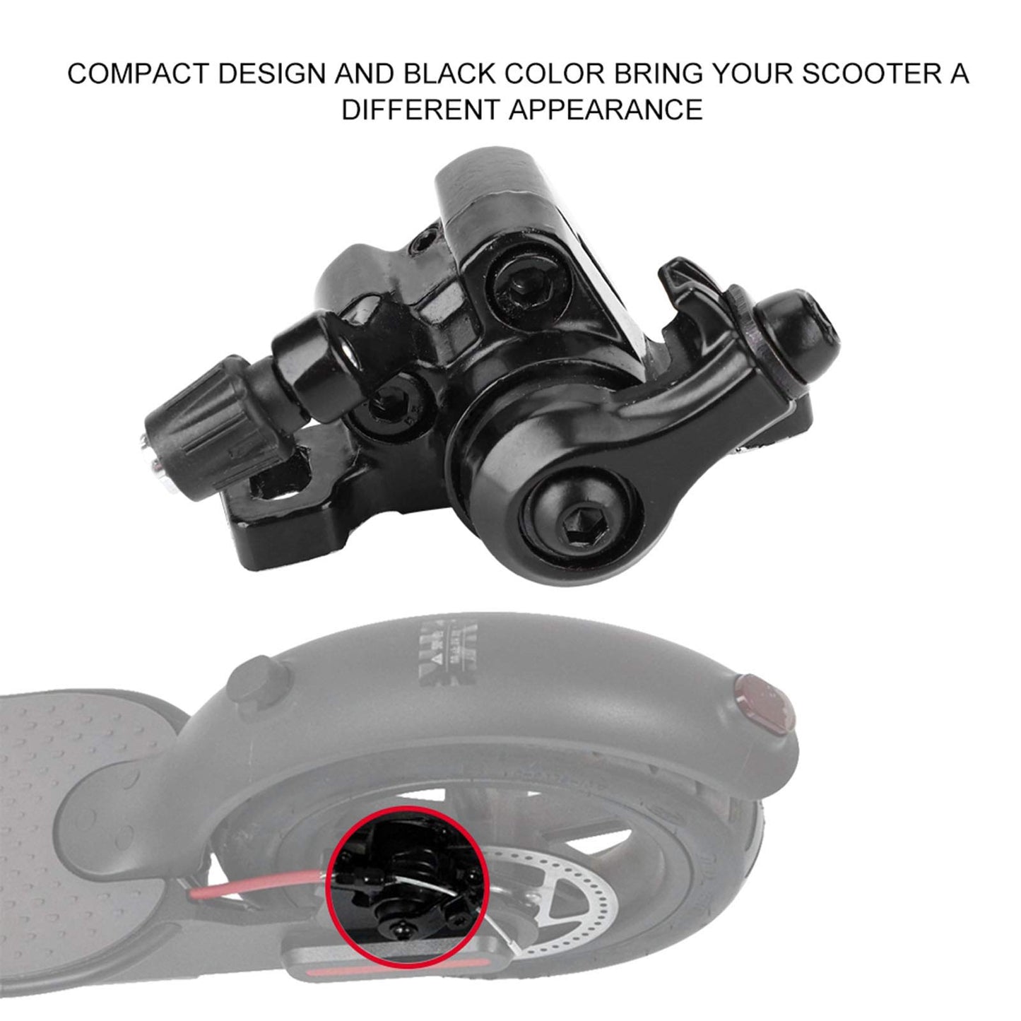 Honio Black Scooter Brake Device with 50mm Hole Electric Scooter Brake for Brake Electric Scooter