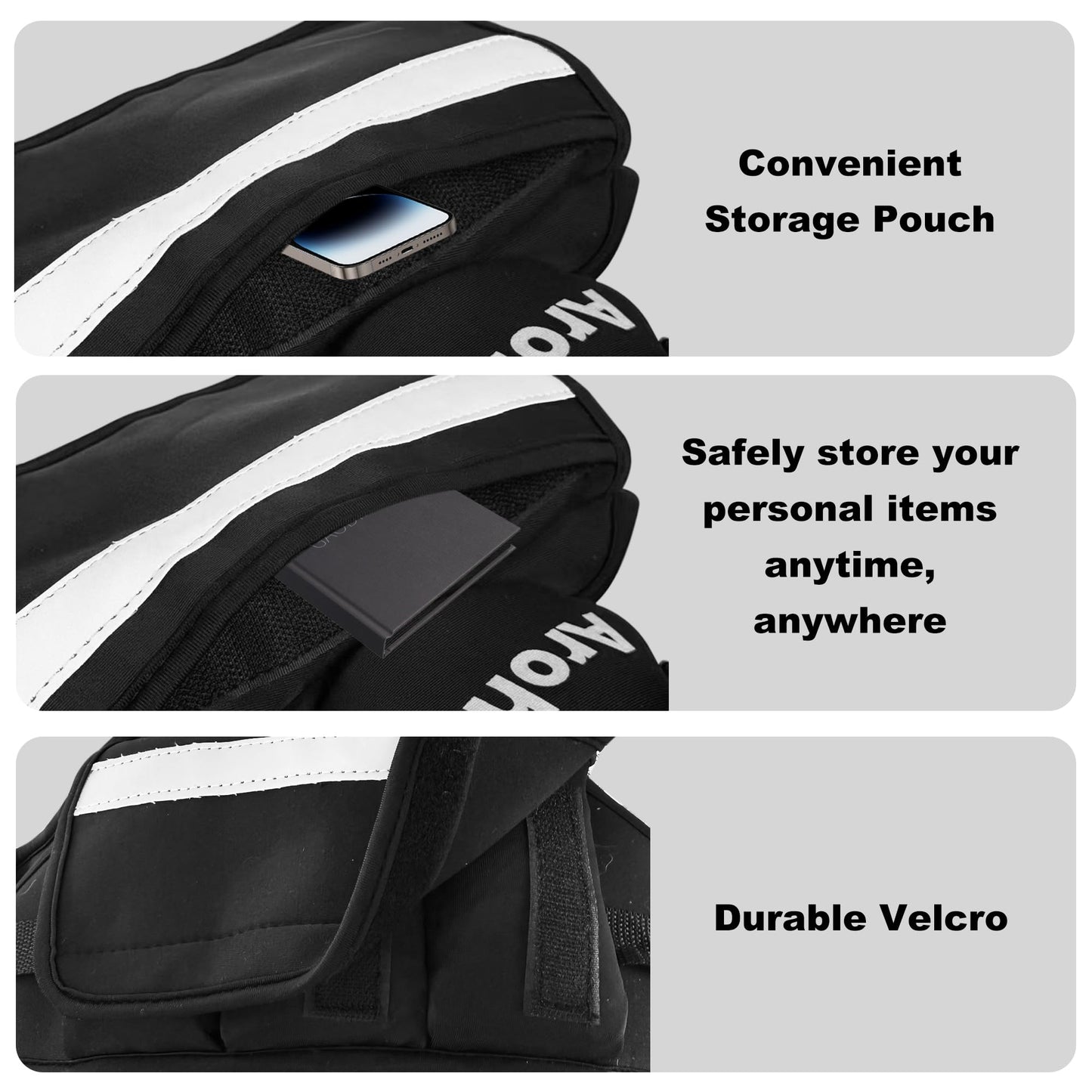 Aroha Adjustable Weighted Vest for Women & Men, 4-10lb/11-20lb/20-32lb Vest with 6 Ironsand Weights for Strength Training and Home Workout, Weight Vest with Reflective Strip for Running, Walking