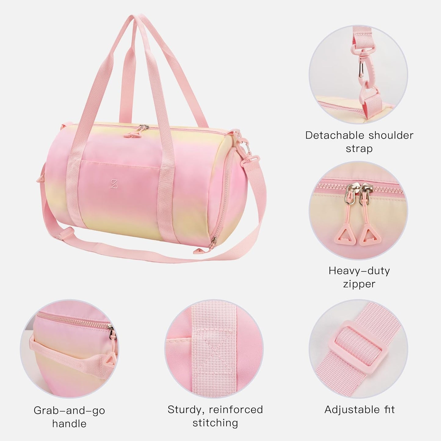 STELLE Dance Bag - Waterproof Ballet & Gymnastics Duffle with Shoe Compartment for Girls