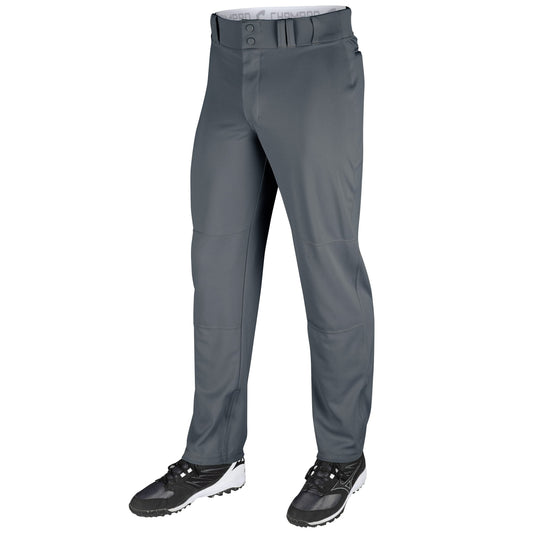 Champro Adult Triple Crown OB Open-Bottom Loose-Fit Baseball Pant in Solid Color with Adjustable Inseam and Reinforced Sliding Areas, Graphite, Large
