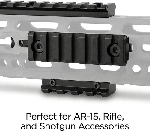 GOTICAL Keymod Picatinny/Weaver Rail System - 7 Slots HandGuard Mount | Black Matte - Set of 2