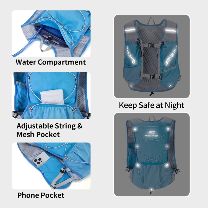 Lightweight Running Vest for Women and Men Hydration Backpack Pack with 1.5L Water Bladder Bag Running Gear Accessories for Hiking Trail Cycling Marathon (Hot Pink)