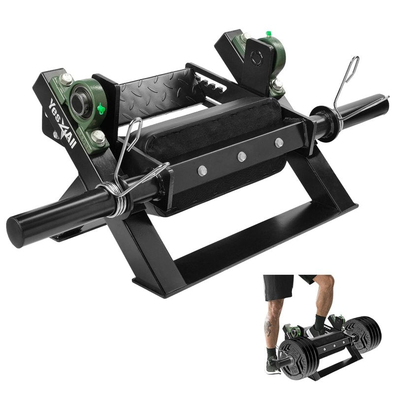 Yes4All Tib Bar - Professional Tibialis Trainer - Get Stronger Calves, Shins and Ankles with Long Bar for More Plates and Ripping Lower Leg Muscles. Fit 2" Weight Plates - All Shoe Sizes for Men/Women