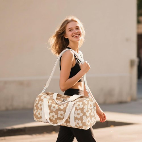 BLUBOON Duffle Bag - Cute Gym Bag for Girls with Shoe Compartment & Waterproof Design | Ideal for Travel