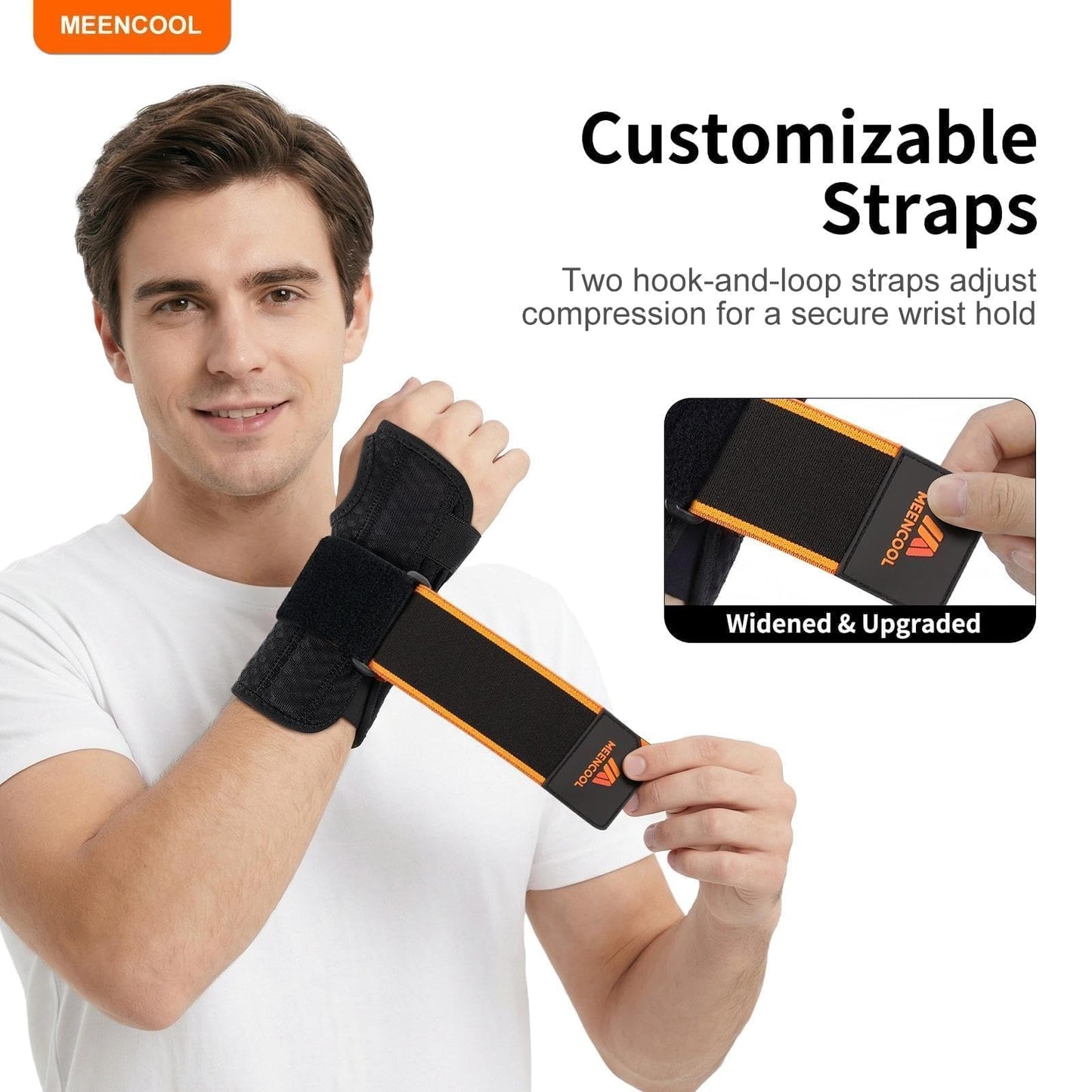 MEENCOOL Carpal Tunnel Wrist Brace Night Support with Splint for Right Hand