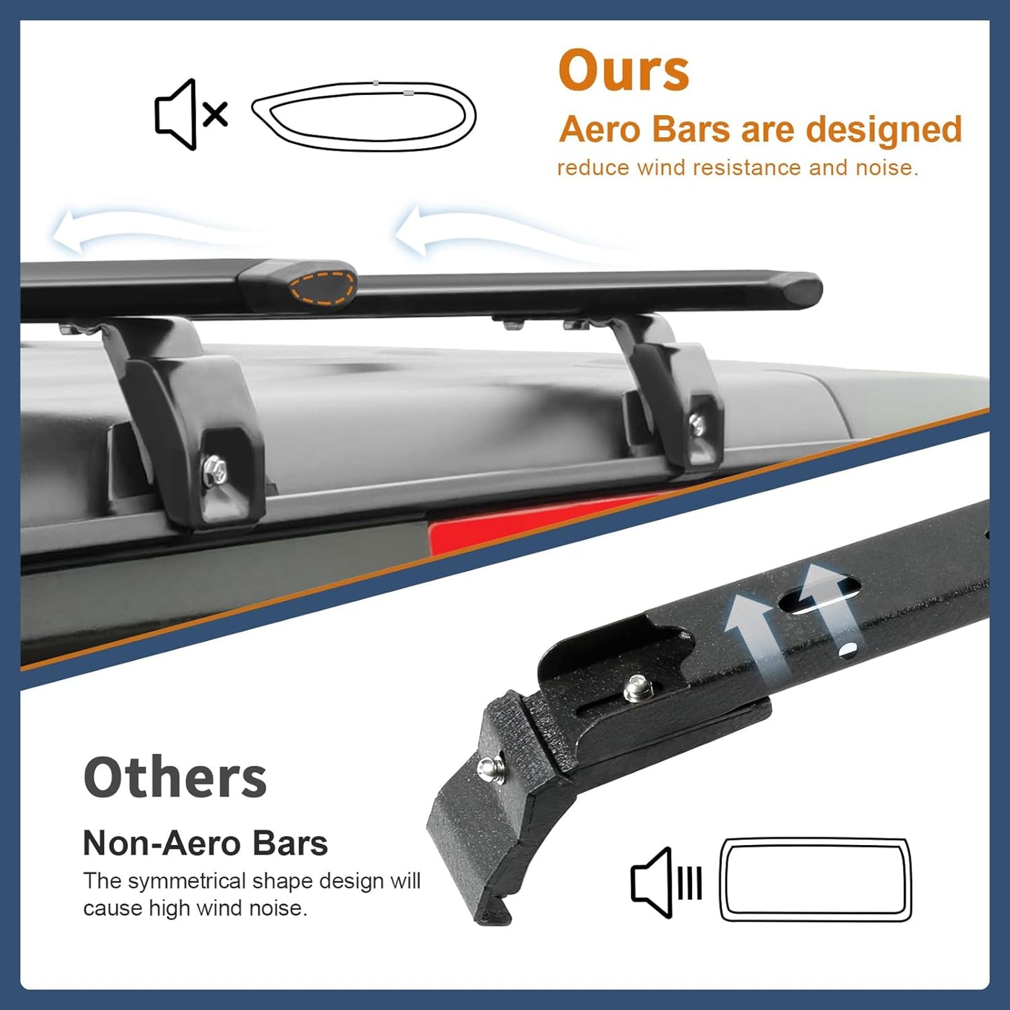 Wonderdriver Heavy Duty Roof Rack Cross Bars - 330lb Capacity for Jeep Wrangler JK JL Gladiator JT (2007-2026) | Aluminum Cargo Carrier