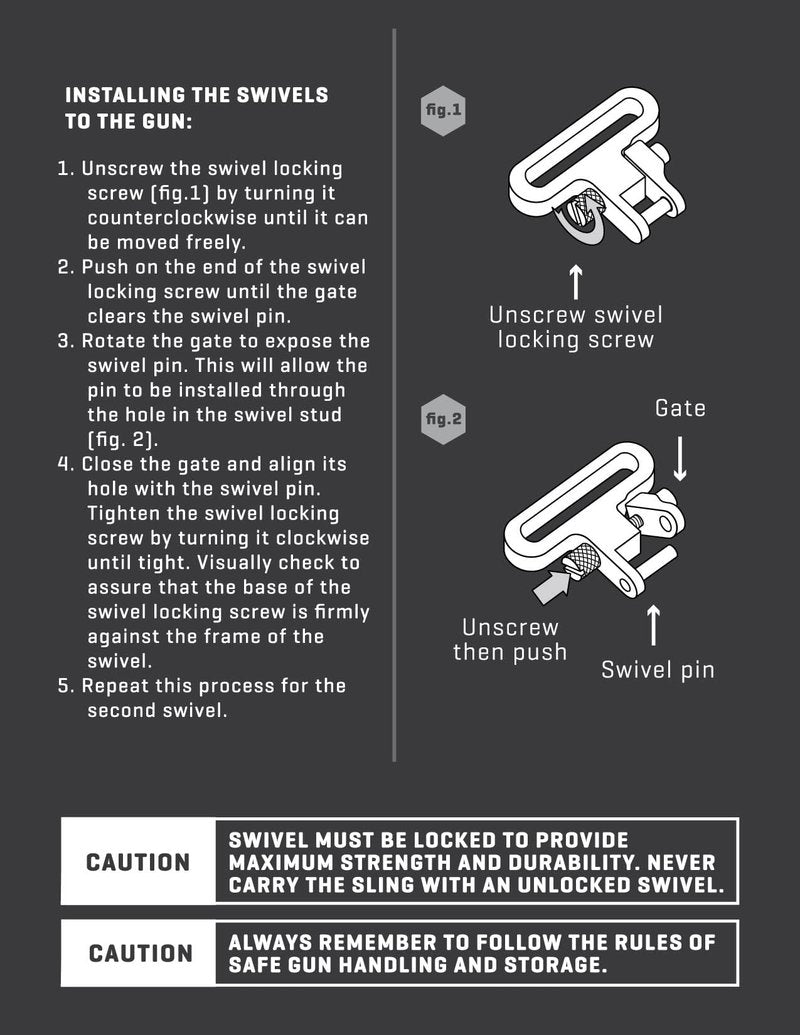 Allen Company Magnum 1-1/4" Swivel Set, Fits 1-1/4" Gun Slings