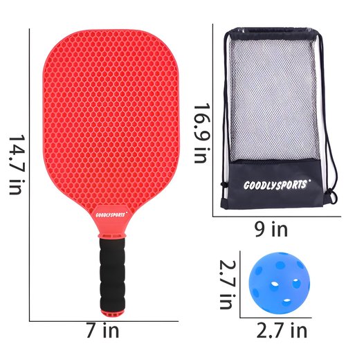GOODLYSPORTS Kids Pickleball Paddles Set of 2 - Lightweight Pickleball Racket, Outdoor Games for Kids Ages 4-8, Pickleball Gifts for Training Beach & Backyard Ages 8-12
