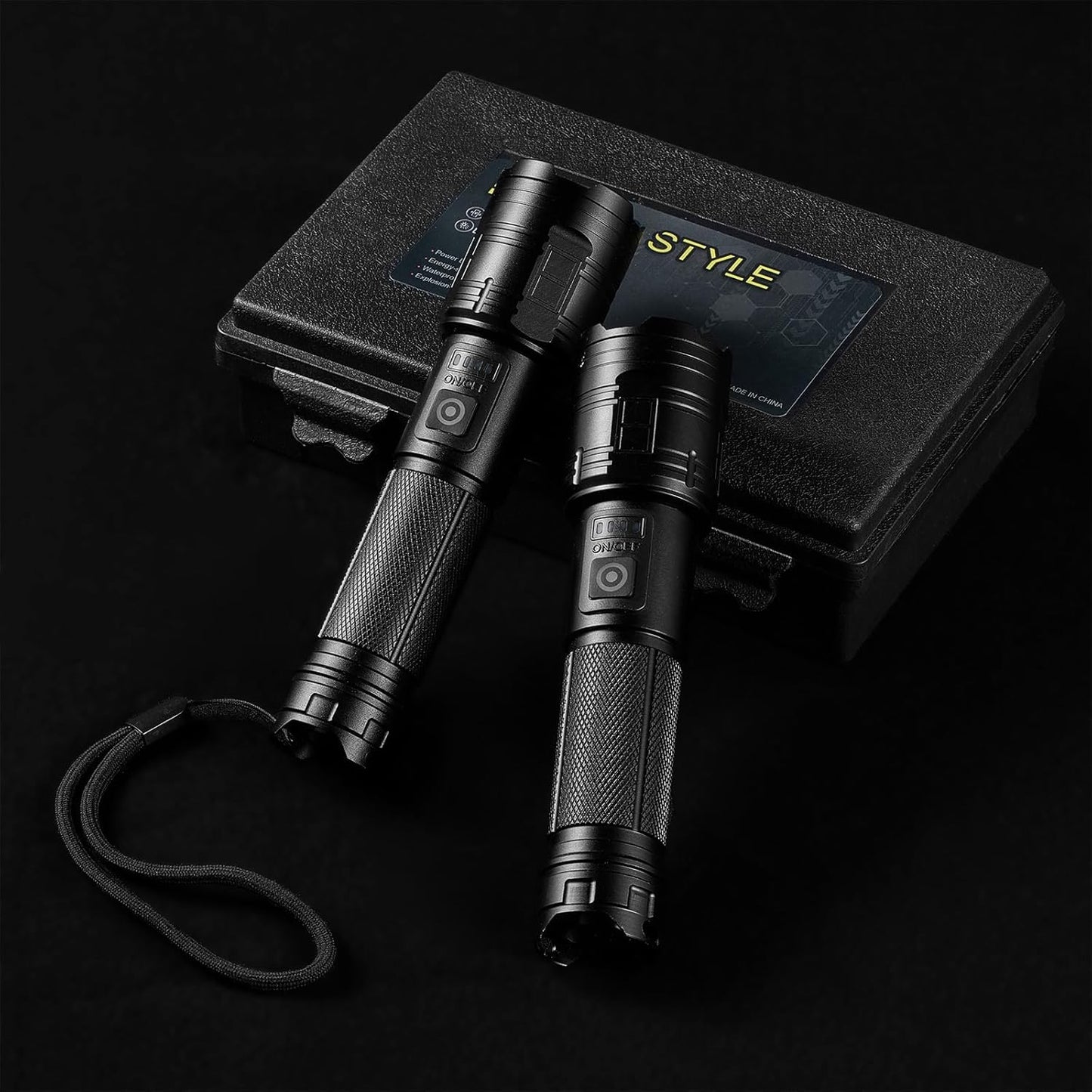 90,000 Lumen Rechargeable LED Flashlights - 2 Pack Super Bright, 5 Modes for Home & Outdoor Use