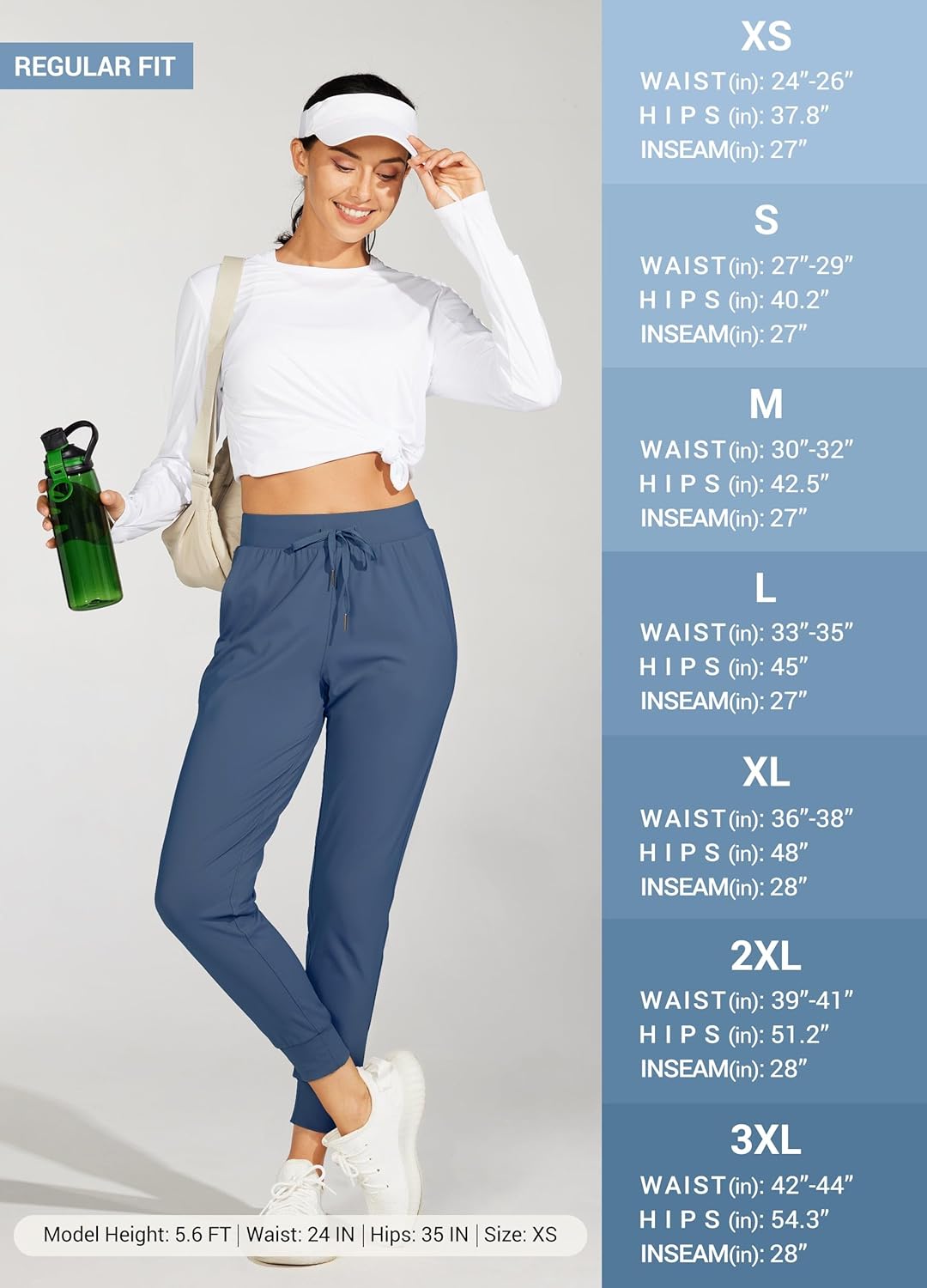 Willit Women's Joggers - Lightweight Athletic Sweatpants with Pockets for Running & Workouts | Casual Tapered Fit