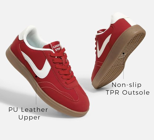 LUCKY STEP Women's Retro Fashion Sneakers - Classic Casual Walking Shoes | Non-Slip Comfort Design