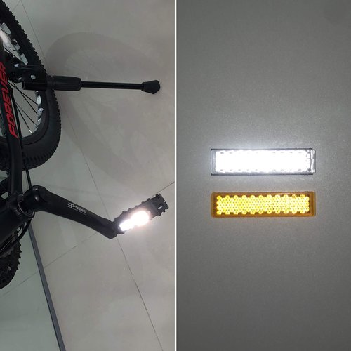 DEMYPROX Super Bright Bicycle Pedal Reflectors - 4PCS (White)