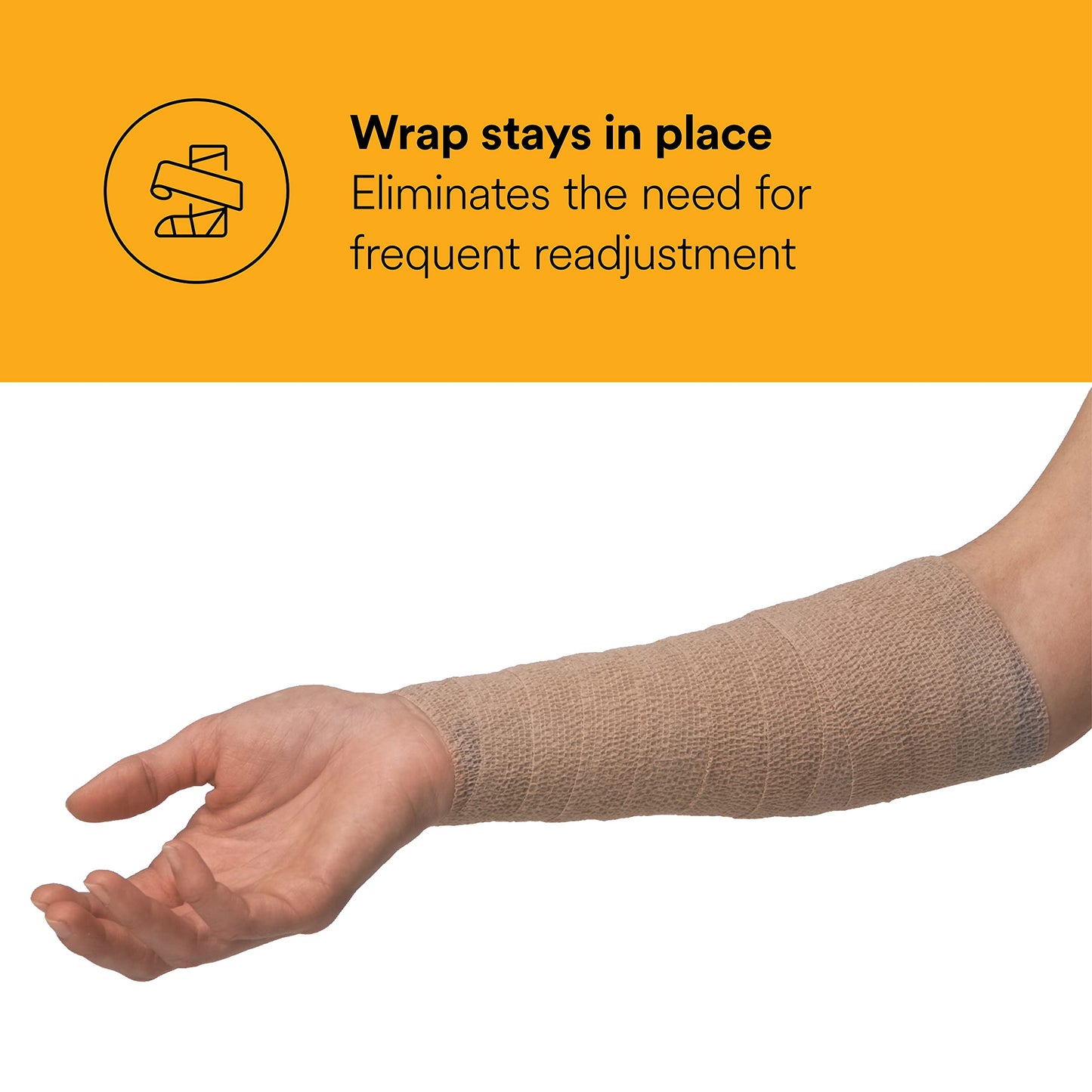 3M™ Coban™ Self-Adherent Wrap 1582, Tan, 2 Inch x 5 Yards, 36 Bags/Case