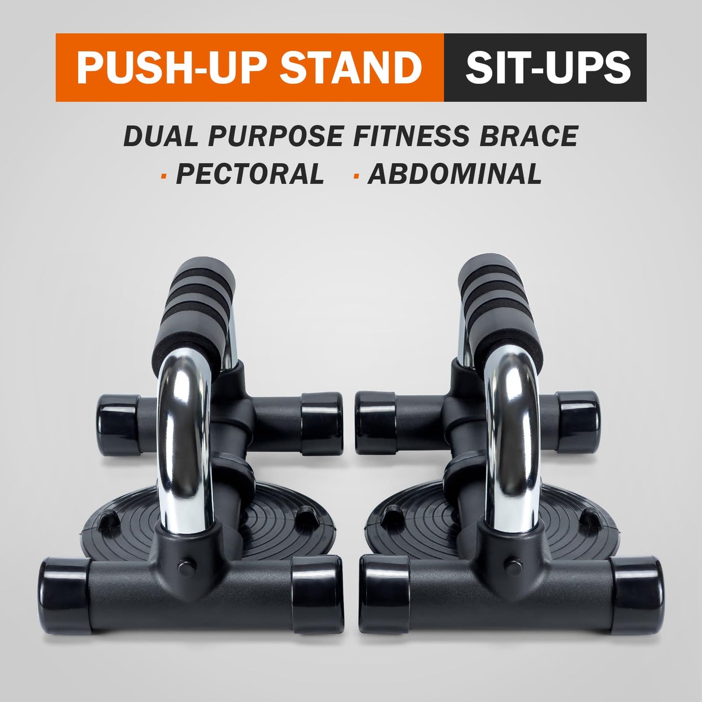 Uvedabul Pushup Brace and Plate, Suction Cup Brace for Exercise, Pectoral Muscle (Black)