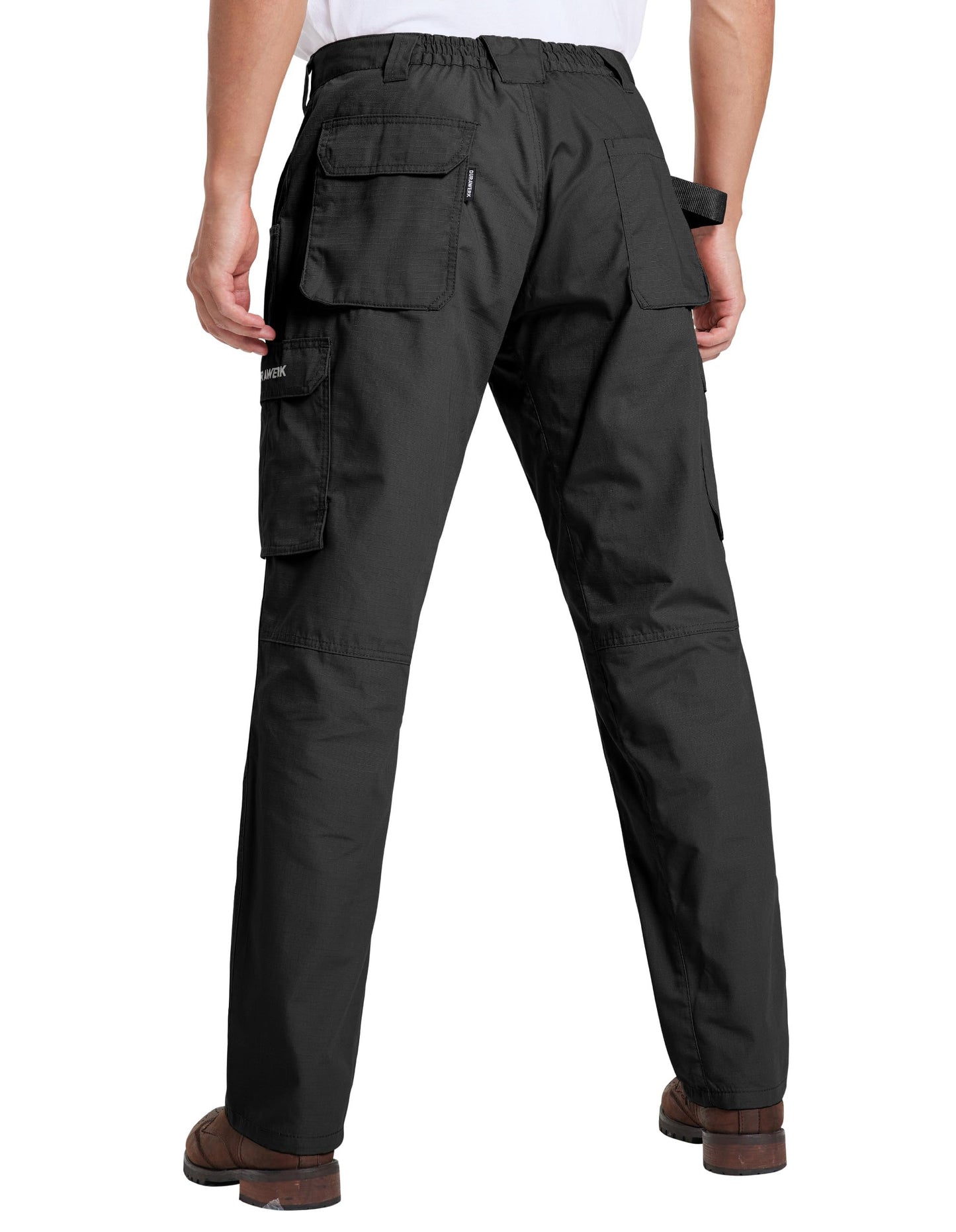 DURAWERK Men's Cargo Pants, Water Resistant Work Pants, Durable Ripstop Tactical Pants, EDC Hiking Pants, Hunting Pants