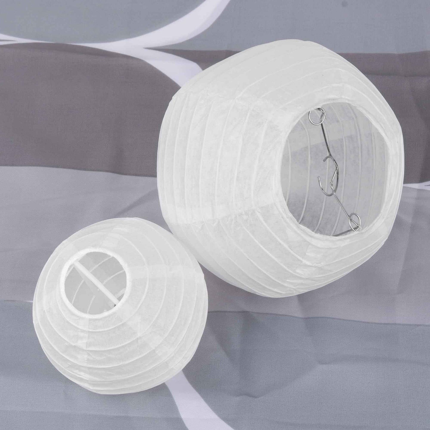 6" White Round Paper Lanterns, JRing 24pcs White Chinese Japanese Mini Paper Ball Lanterns for Weddings, Parties & Home Decor (24Pack)