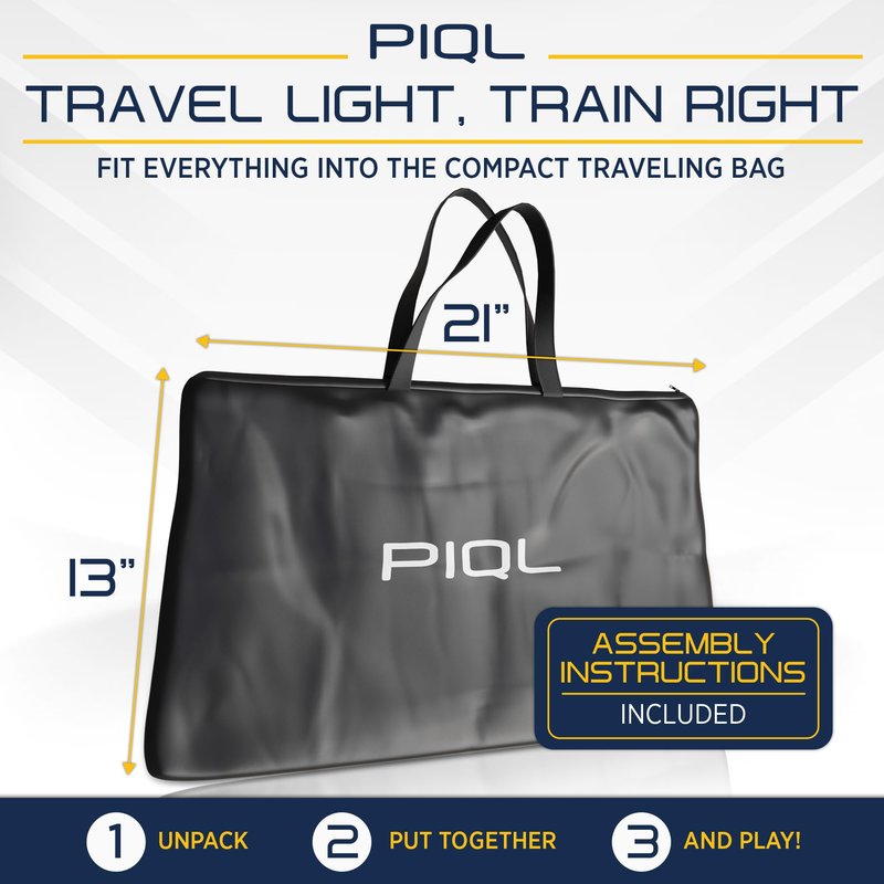 PIQL Pro Pickleball Target Net - Pickle Ball Training Aid and Social Games Pickle Ball Practice Equipment, Target System, Dink Pad Practice, Drive and Drop Shot Trainer, Pickleball Gift