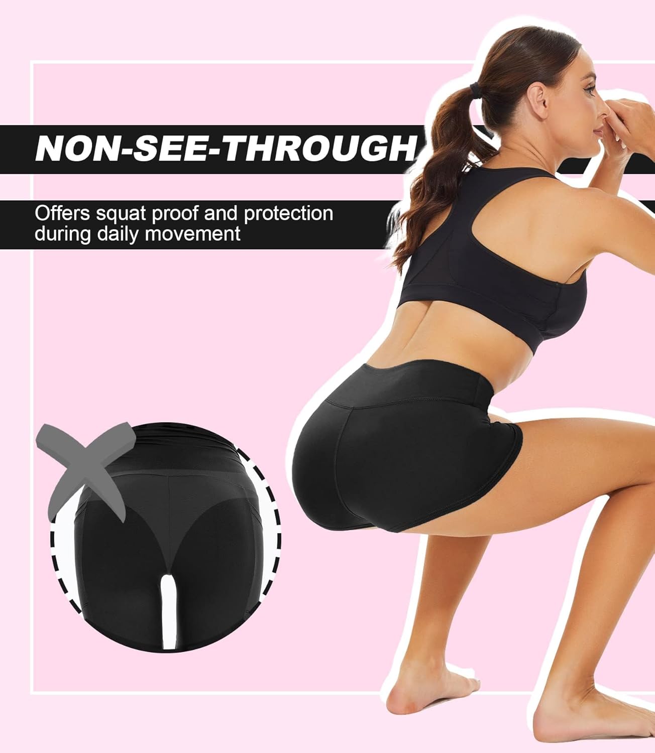 TNNZEET Biker Shorts for Women - High Waisted Tummy Control | 8"/5"/3" Spandex Yoga & Gym Shorts