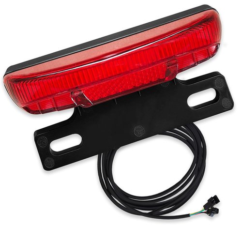 Electric Bicycle Rear Light, 36/48V Tail Brake Light, Ebike Rear Tail Safety Light, Warning Rear Lamp for Electric Bike Night Riding