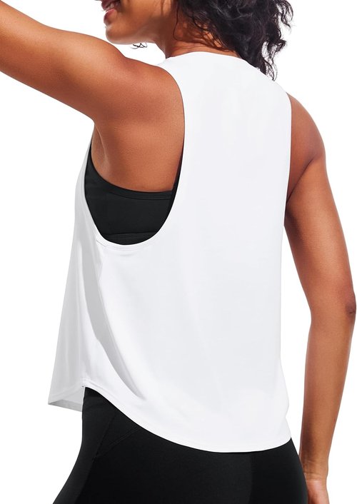 JOYSPELS Workout Tank Tops - Quick Dry Ice Silk Athletic Shirts for Women | Loose Fit Sleeveless Gym Tops