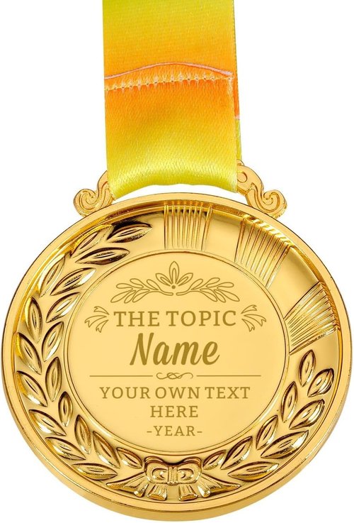 Custom Gold Medals - Personalized Award Medals for Sports, School Events & Ceremonies | Design Your Own