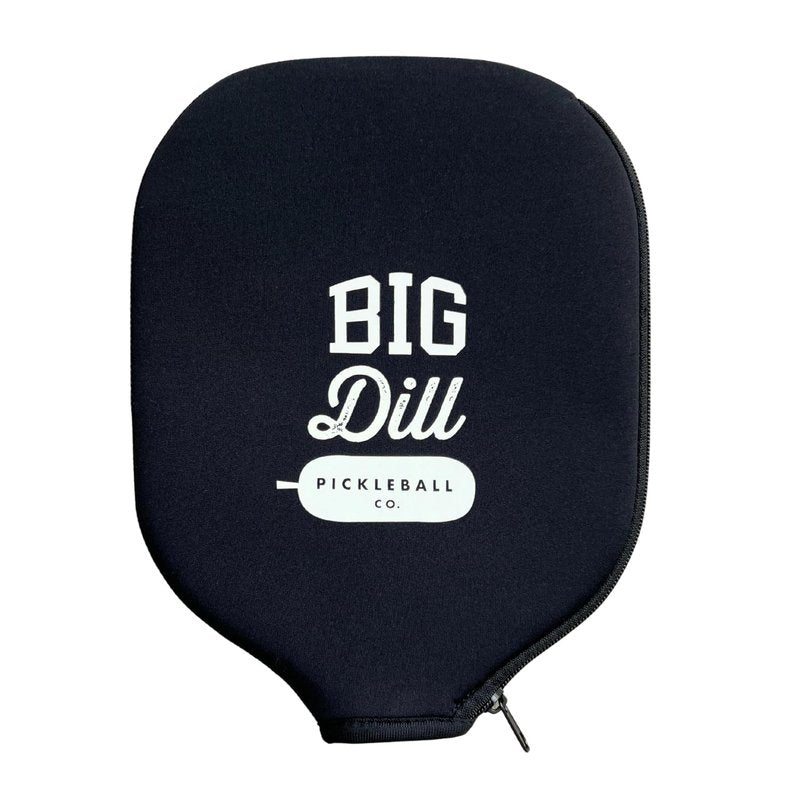 Big Dill Pickleball Neoprene Pickleball Paddle Cover Only | Case Fits Pickleball Rackets up to 8.25" Wide Pickle Ball Paddle Sleeve and Pickle Ball Paddle Covers (Black)