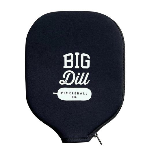 Big Dill Pickleball Neoprene Pickleball Paddle Cover Only | Case Fits Pickleball Rackets up to 8.25" Wide Pickle Ball Paddle Sleeve and Pickle Ball Paddle Covers (Black)