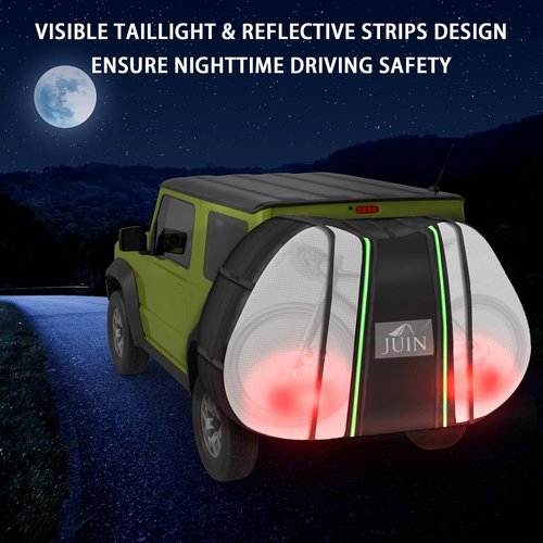 JUIN Bike Covers | Heavy Duty Waterproof Bicycle Cover for Mountain Bikes - Fits 2 Bikes (Clear)