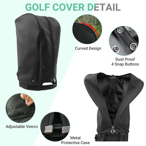 Golf Bag Cover/rain Cover 1680D Nylon Waterproof and dust Cover fits Most 8.5-9 inch Golf Bag/Golf Stand Bag,Golf Accessory Gifts for Any Golfer, Beginner to pro, Golf Alliance Partners
