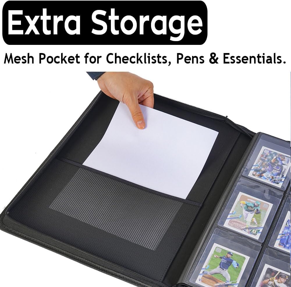 Premium Semi Rigid Card Holder Binder by Card Saver 1 - Holds 360 Trading & Sports Cards | Classic White