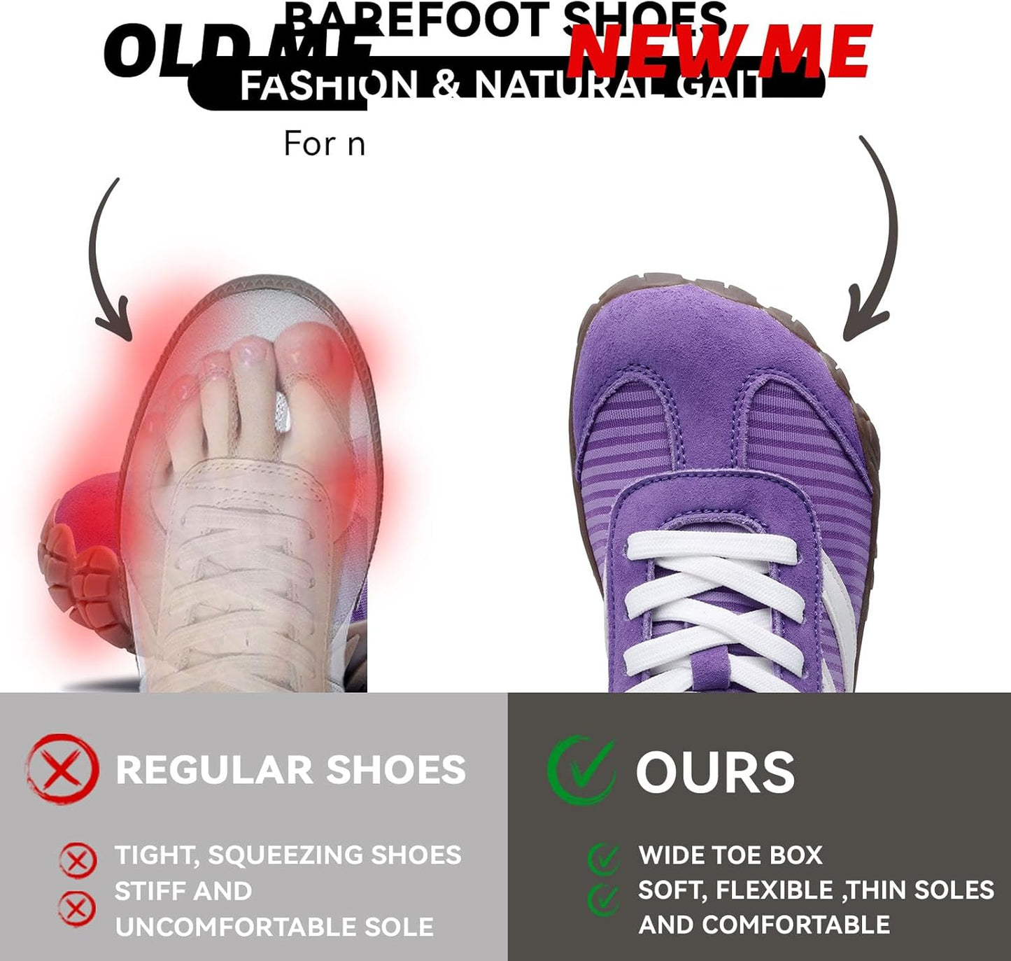Barefoot Shoes - Wide Toe Box Sneakers for Women & Men | Lightweight, Breathable Minimalist Trainers