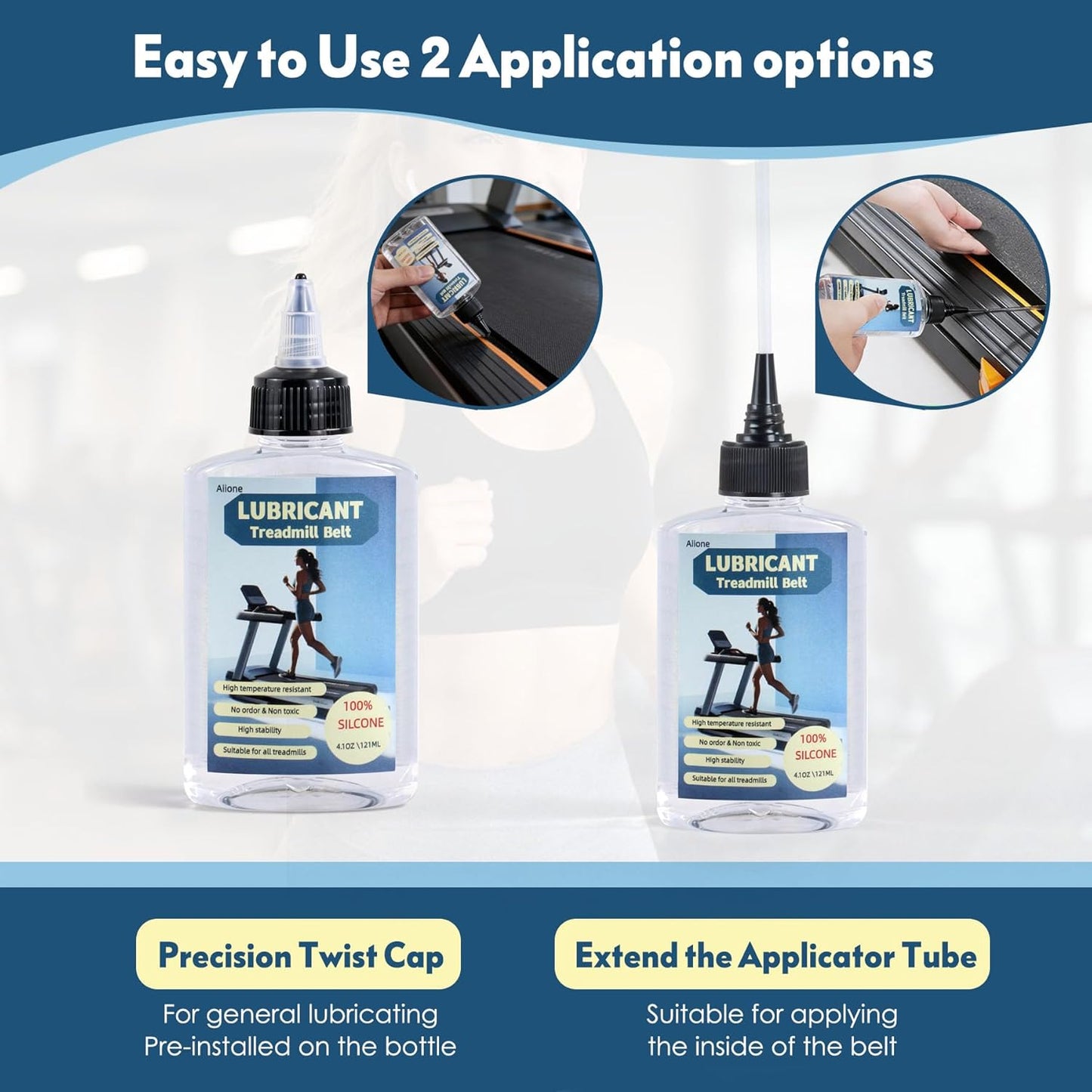 Skiennix Treadmill Belt Lube - 100% Pure Silicone, High Temperature Resistant, Easy Application Tube
