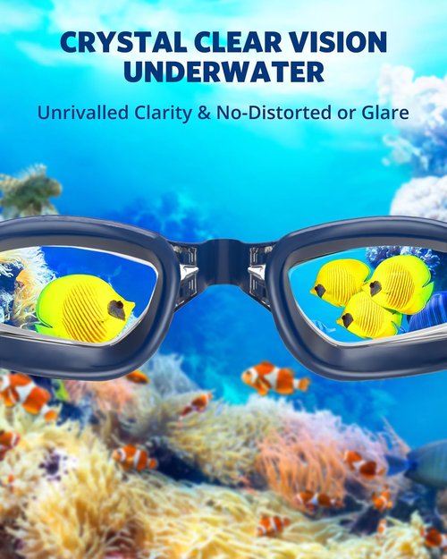 Aegend Swim Goggles - No Leak Design for Adults & Youth | 2-Pack Swimming Goggles