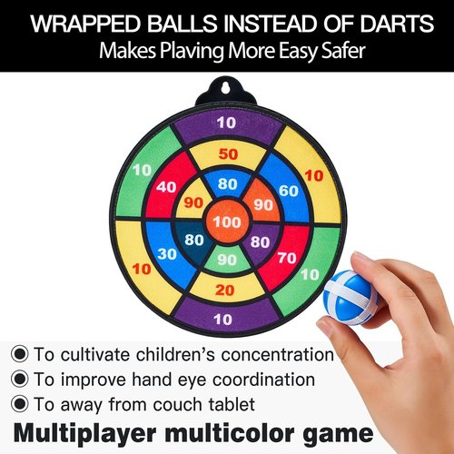 Hello Papaya Magnetic Dart Board - Fun Family Game with 12 Darts & 40 Foam Darts | Perfect Gift for Kids 3-12