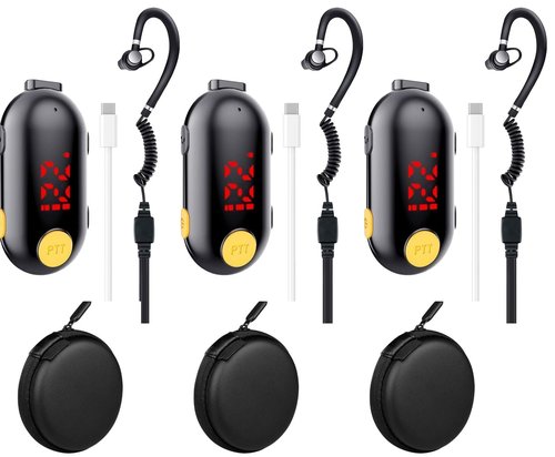 Mini Walkie Talkies Rechargeable for Adult with Earpieces, 3 Pack Two Way Radio Small Walkie Takies for Outdoor Team Work Event Resturant, Super Mini Walkie Talkies Baseball Communication Device