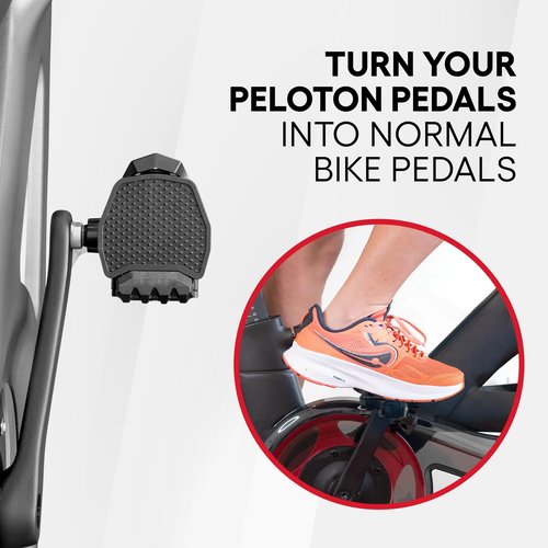 Pedal Converters for Original Peloton Bike & Bike+ and Cross Training Bikes - Ride The Peloton with Sneakers - Pedal Platform for Look Delta Pedals - Accessories for Peloton Bike - Great for Kids