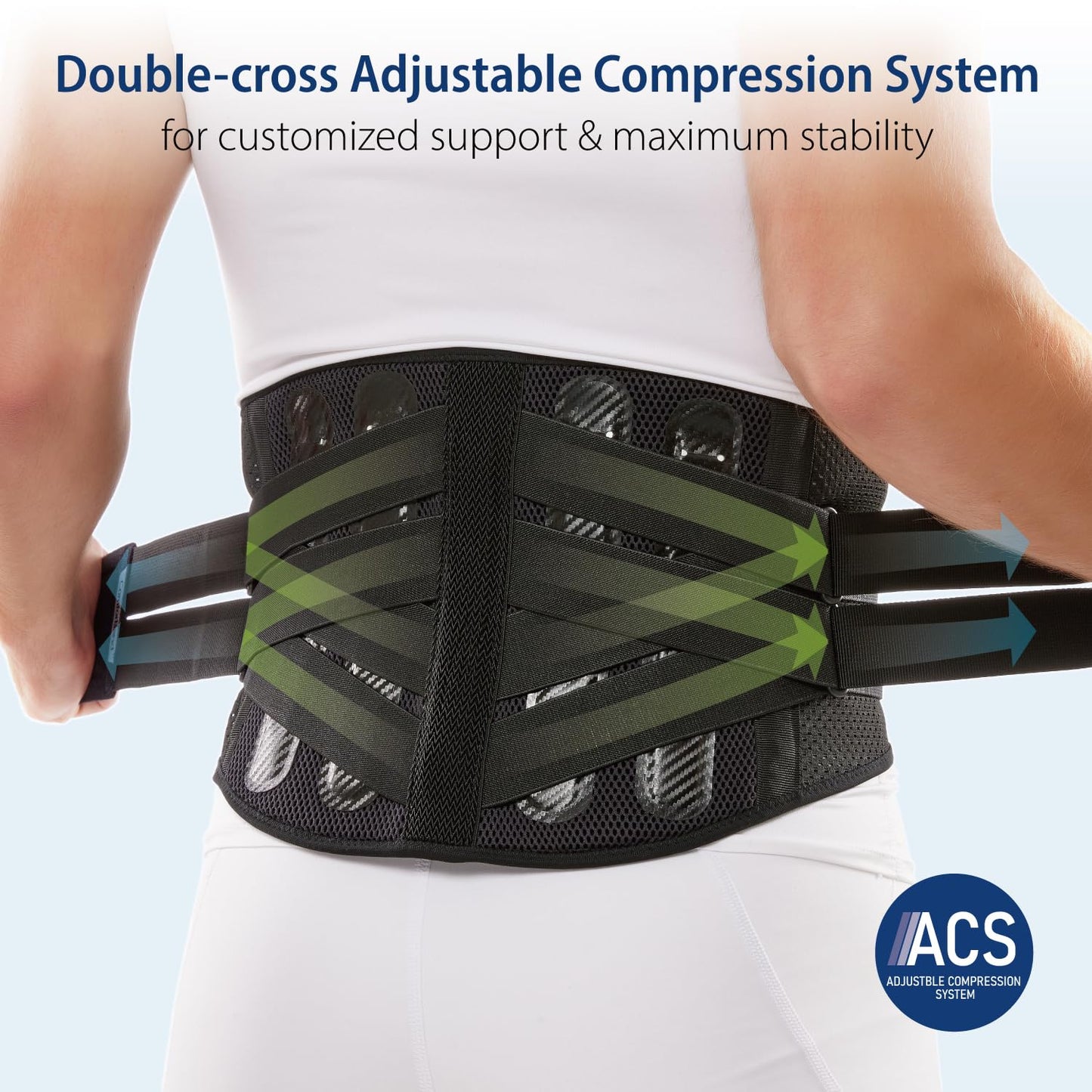Comforband Double-Cross Comfort Back Support - Premium Back Brace for Lower Back Pain, Muscle Spasm, Strains, Arthritis, Sciatica, Injury Recovery, Rehabilitation (X-Large)