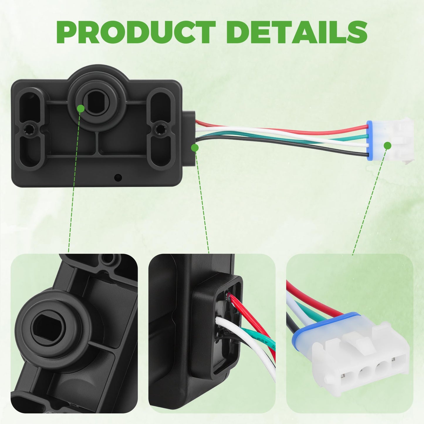 10L0L Golf Cart GCOR Accelerator Input Sensor for Club Car Precedent 2004-2009 Gas Models, Replaces OEM 103327701 102528601, Golf Cart Throttle Potentiometer