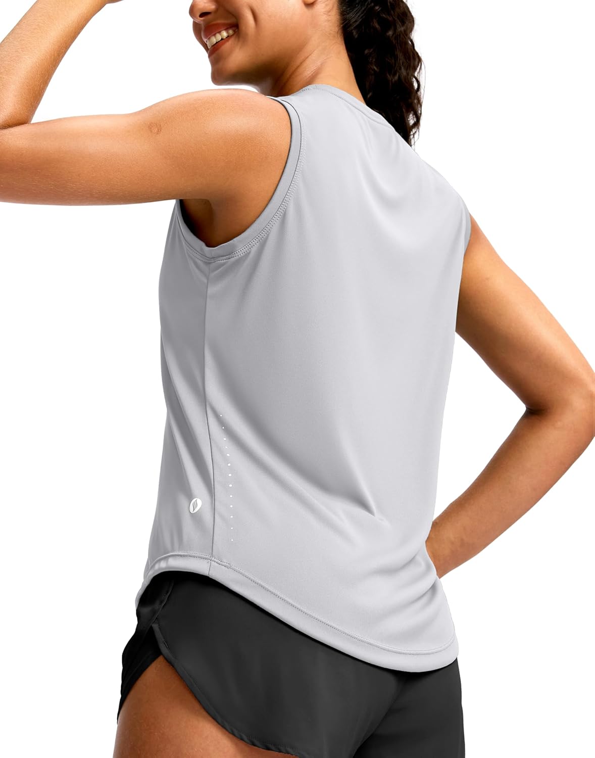 SANTINY Women's Athletic Tank Tops - Breathable Lightweight Sleeveless Workout Shirts for Yoga & Running
