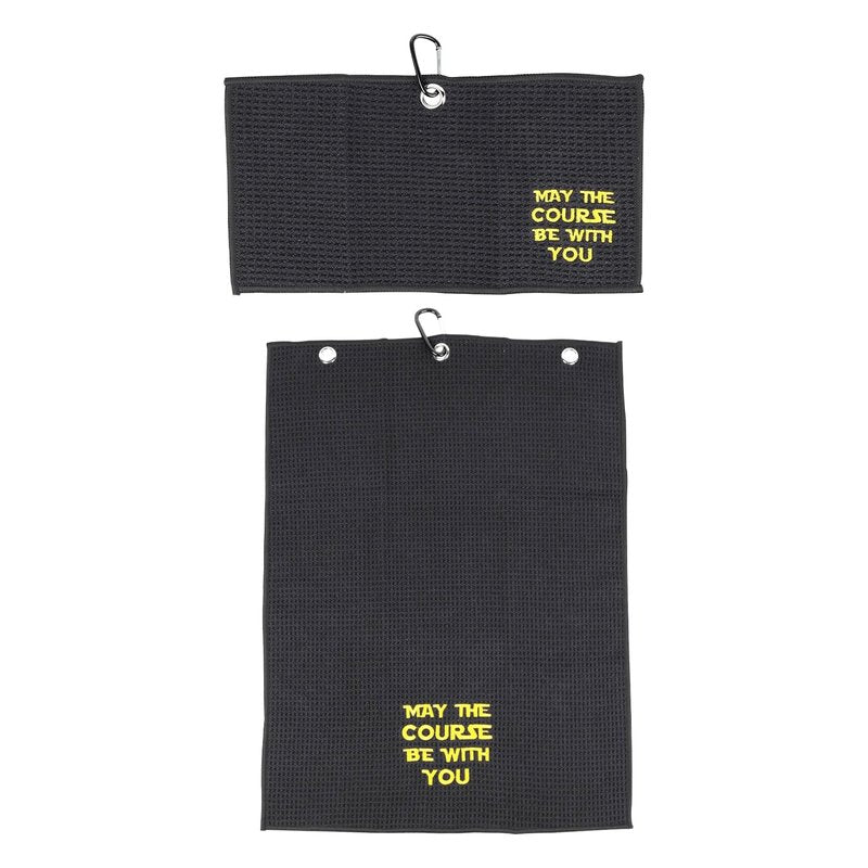 May The course be with You Disc Golf Microfiber Towel - Ideal Golf Accessories for Men and Women, Holder Clip, Perfect for Golf Bags Accessories, Enhance Your Golfing Experience | Great Gift Idea