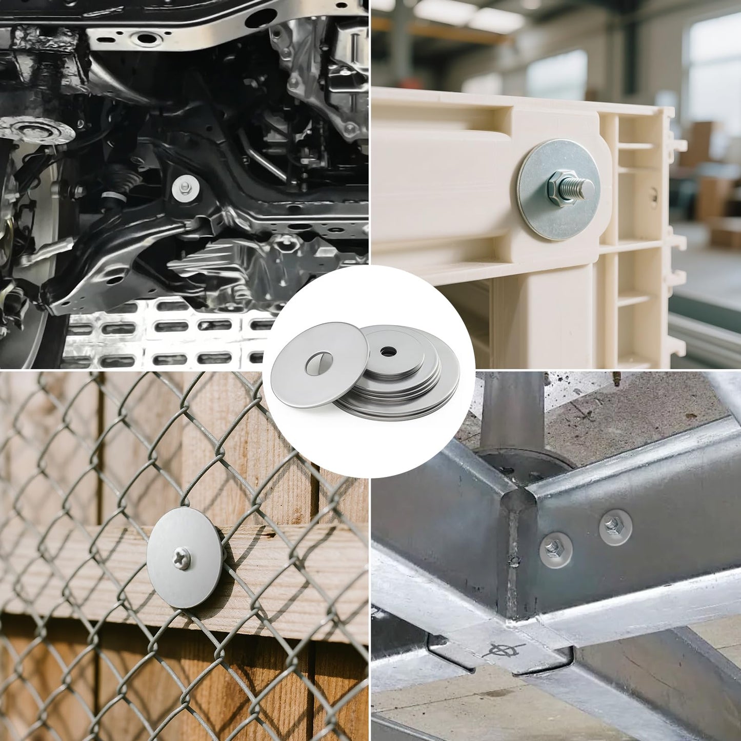 BNUOK 60PCS 3/16" x 1-1/4" Fender Washers, Thickened 304 Stainless Steel 18-8 Fender Washer,3/16" ID x 1-1/4" OD