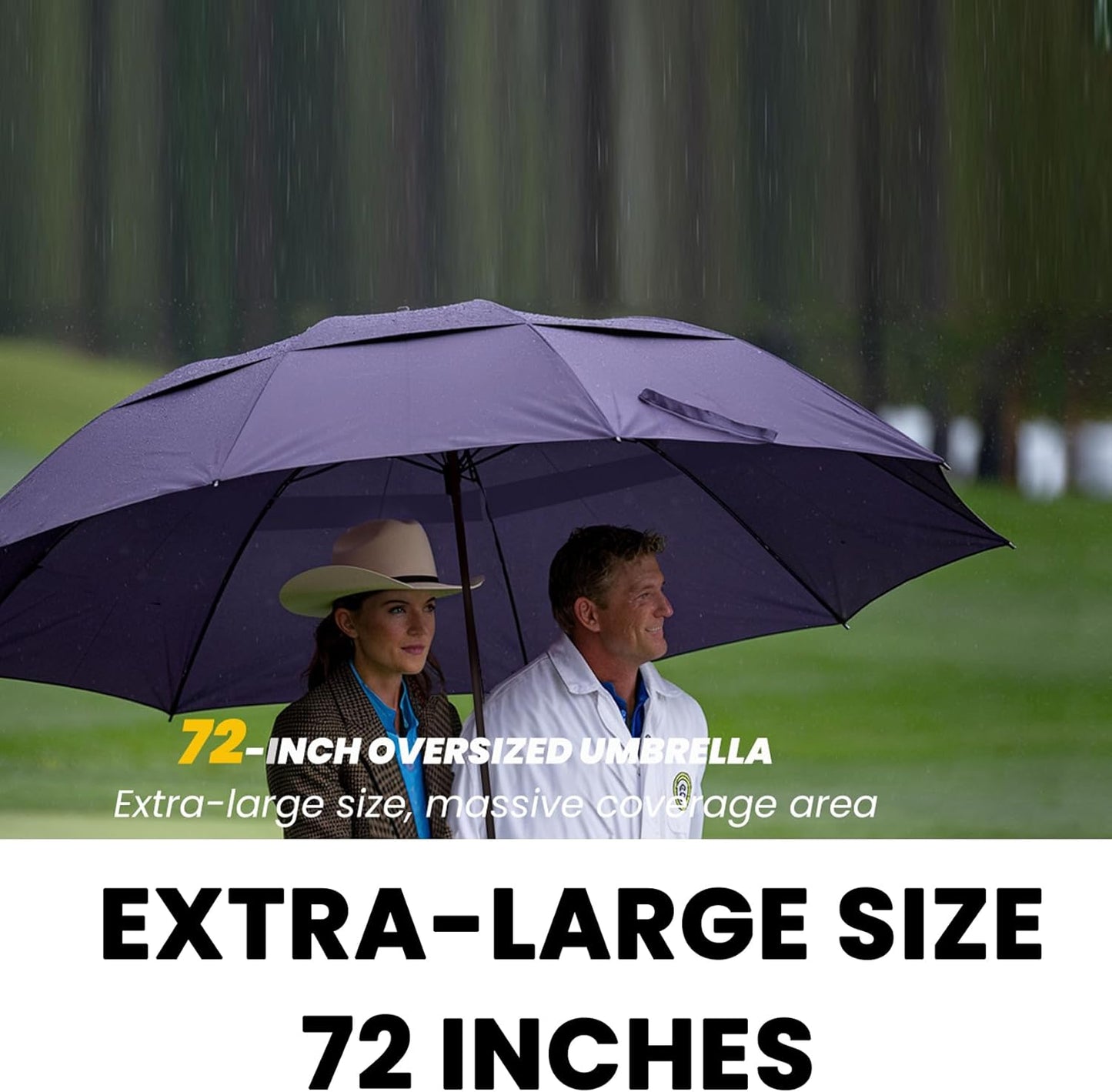 SIEPASA Golf Umbrella - Large 62/68/72 Inch Automatic Open - Windproof, Waterproof, Double Canopy