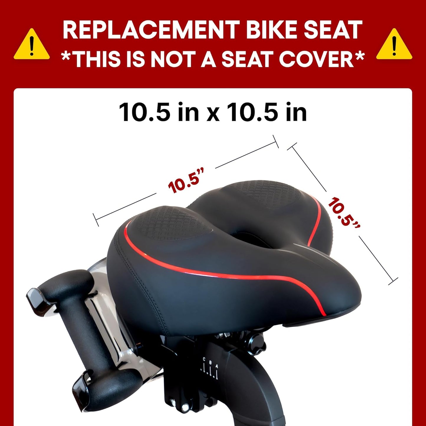 Peloton Replacement Extra Wide Seat - Oversized Cushion for Comfort | Fits Original & Bike+